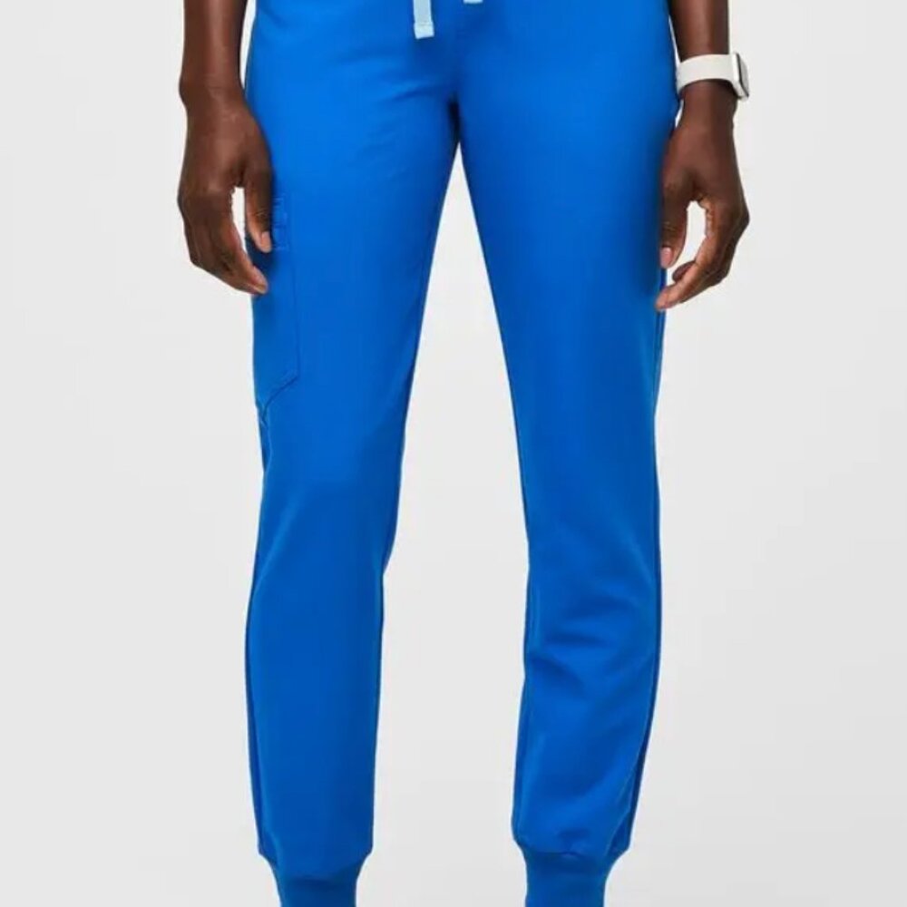 Figs High Waisted Zamora Jogger Scrub Pants Size Medium Royal Blue